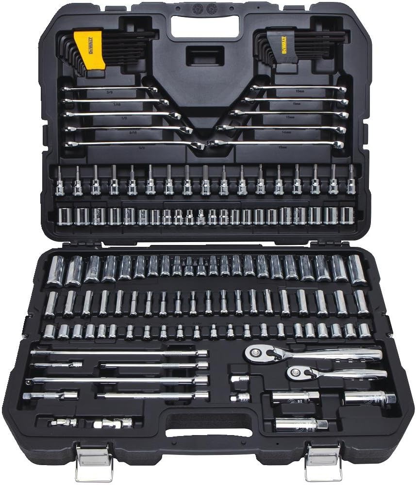 DEWALT Socket Set, 1/4-inch & 3/8-inch Drive, 156-Piece (DWMT72164)