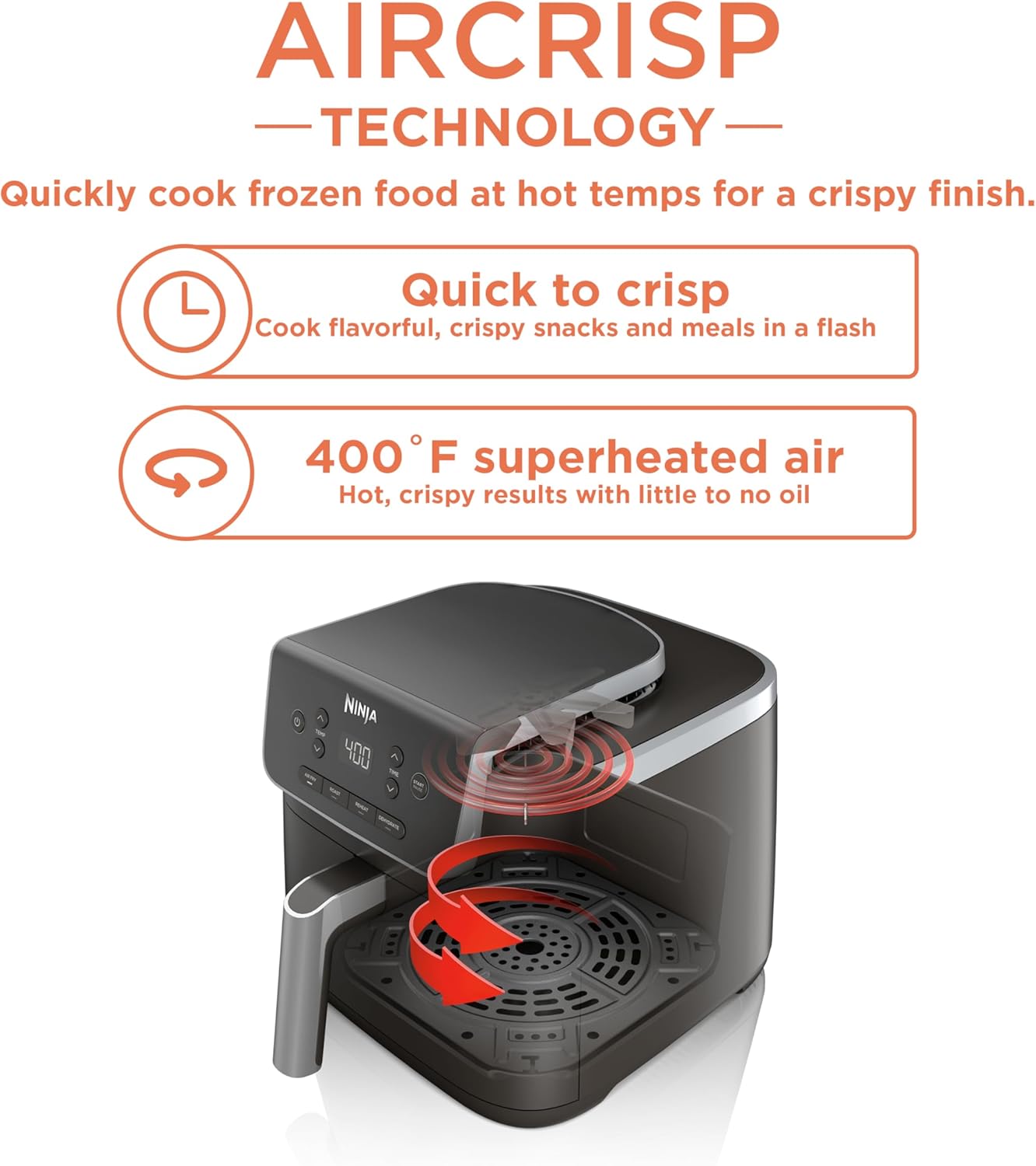 Ninja | Air Fryer | 4-in-1 Pro Air Fry, Roast, Reheat, Dehydrate