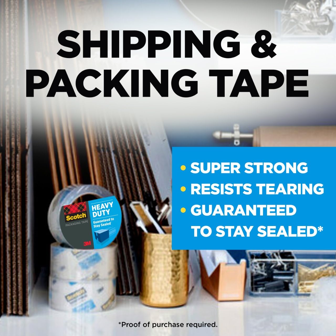 Scotch Heavy Duty Shipping Packing Tape