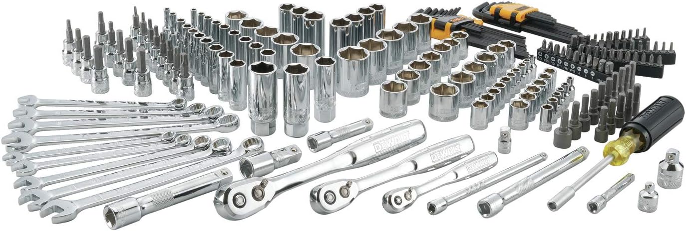 DEWALT 200-Piece Socket Set, Metric/SAE Mechanic Tool Set
