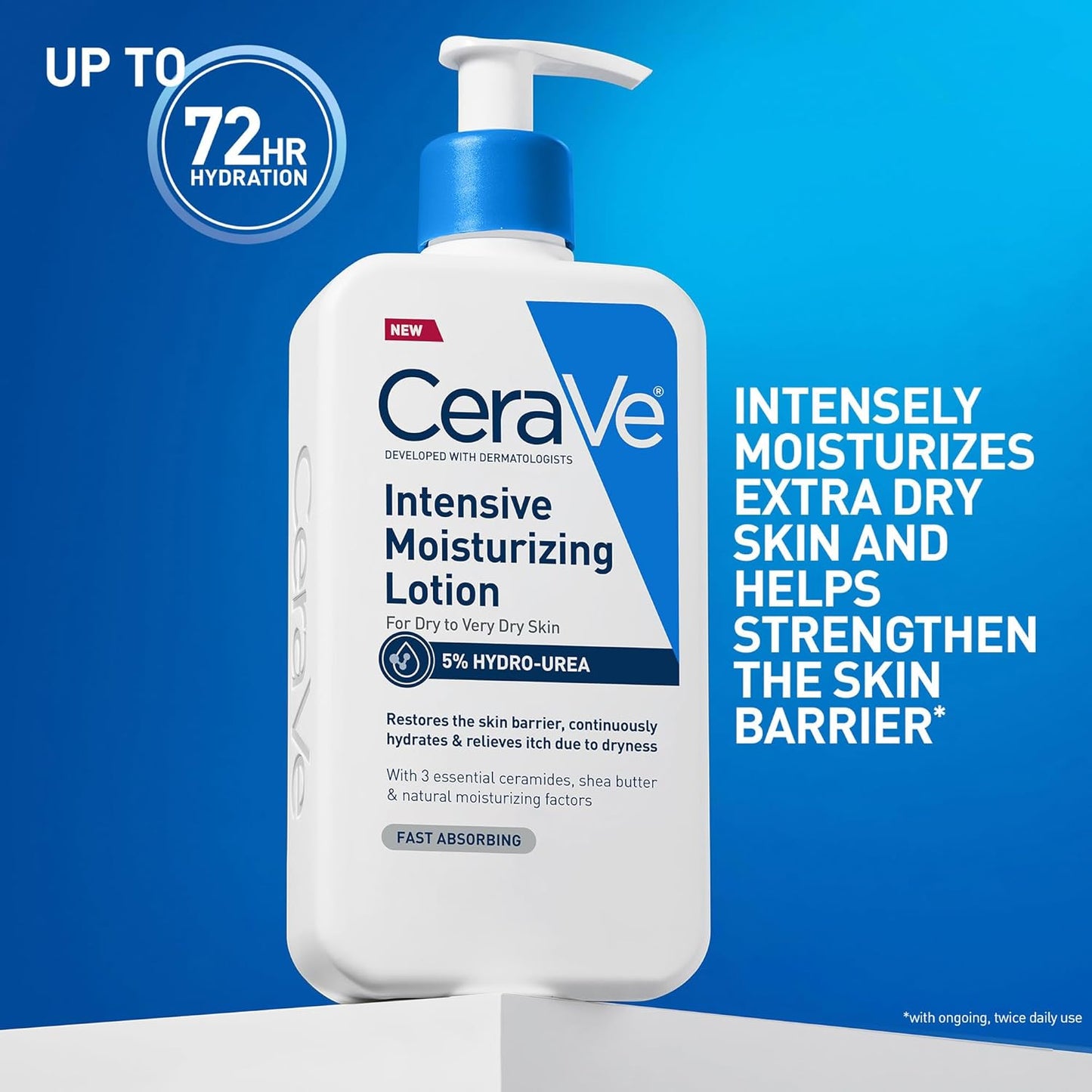 CeraVe Intensive Moisturizing Lotion, Hydro-Urea + Shea Butter