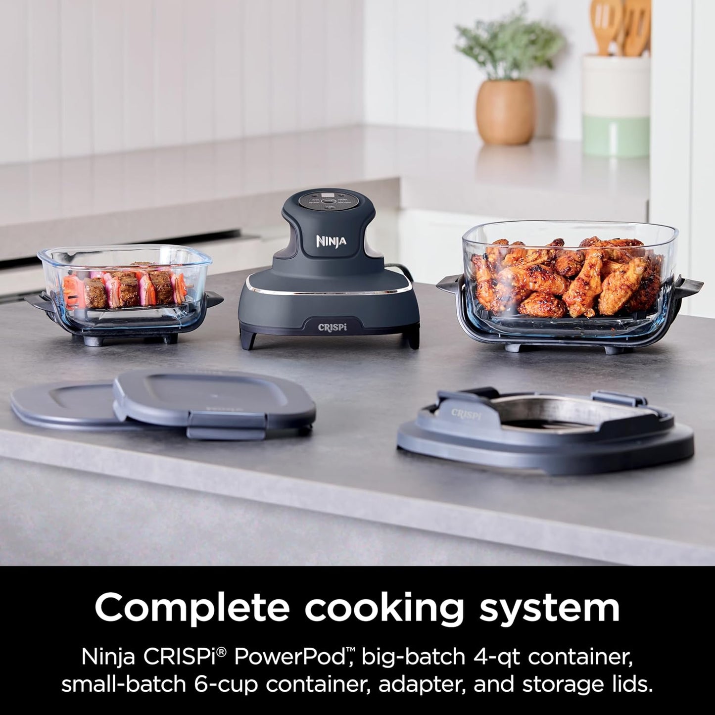 Ninja Crispi 4-in-1 Portable Glass Air Fryer Cooking SystemY