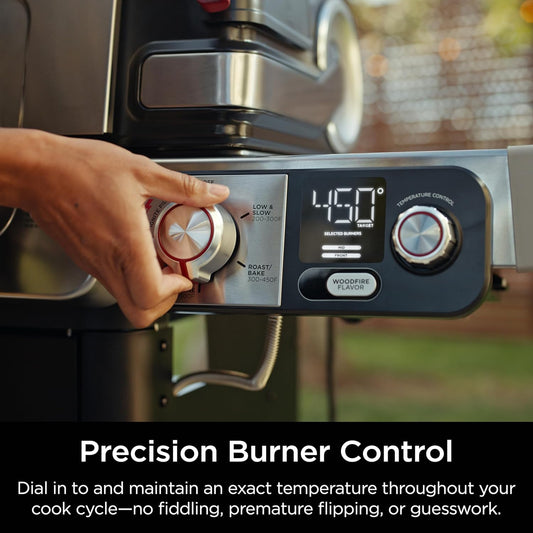 Ninja FlexFlame, Grill and Smoker, Electric and Propane Grill, Roaster