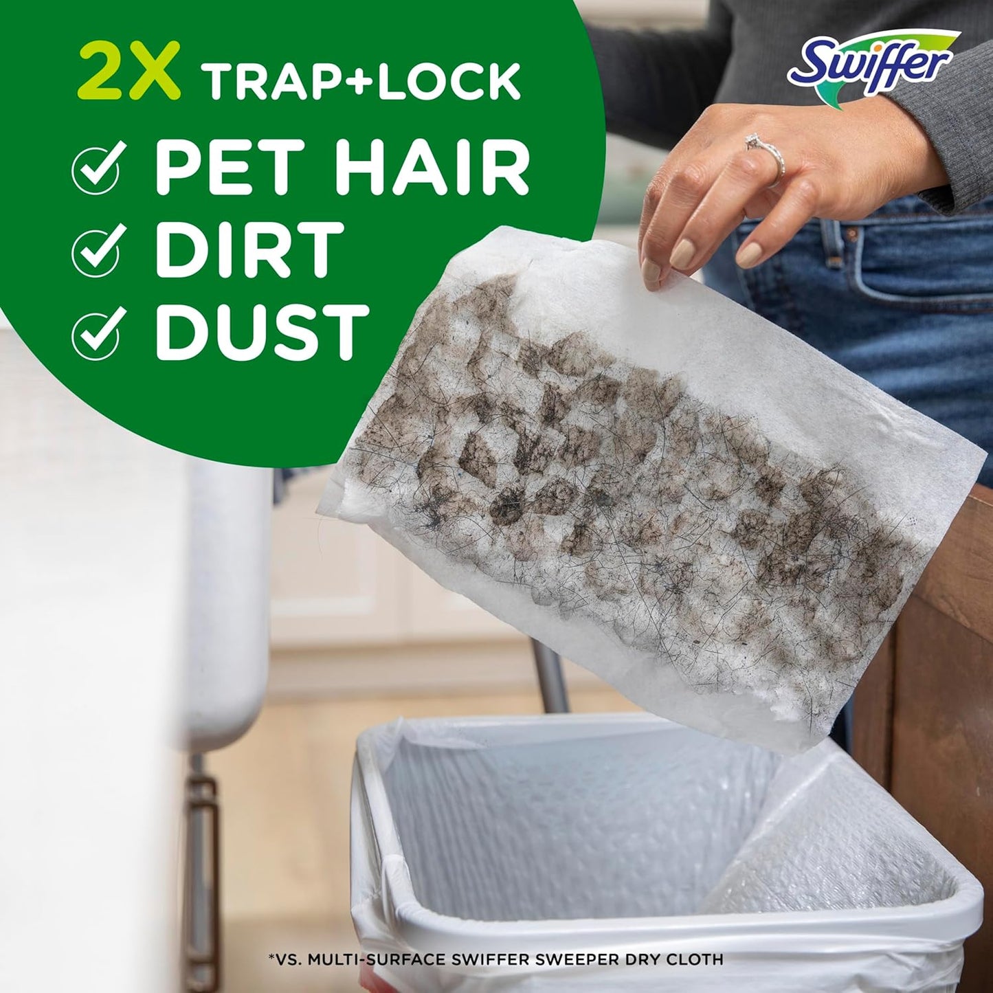 Swiffer Sweeper Pet Cloth Refills – Heavy Duty Dry Sweeping with Febreze Odor