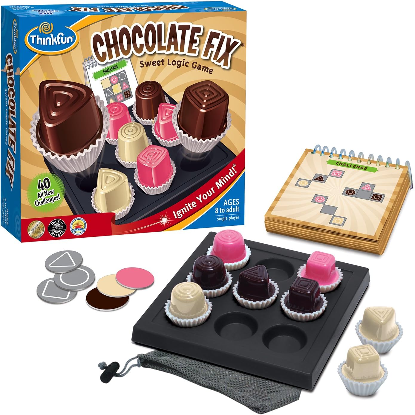 ThinkFun Chocolate Fix Board Game (Colors and Parts May Vary)