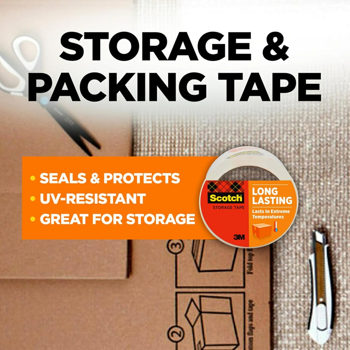 Scotch Long Lasting Storage Packaging Tape