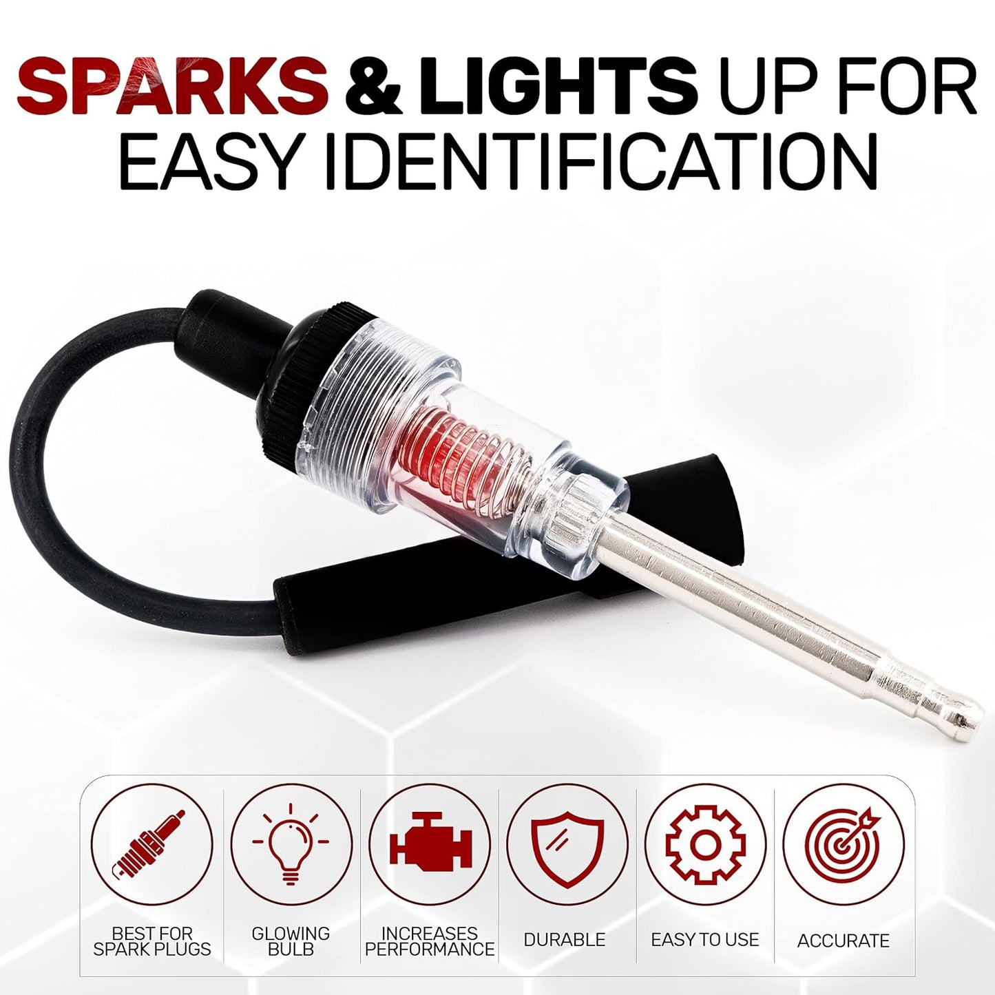Ram-Pro Inline Spark Tester, Plug Engine Ignition 6-12 Volt Fool-Proof