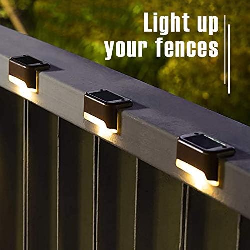 GIGALUMI Led Solar Deck Lights, 16 Pack Waterproof for Outdoor Stairs