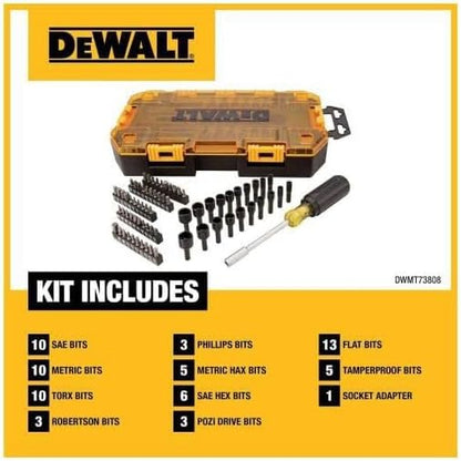 DEWALT Screwdriver Bit Set with Nut Drivers, 71-Piece (DWMT73808)