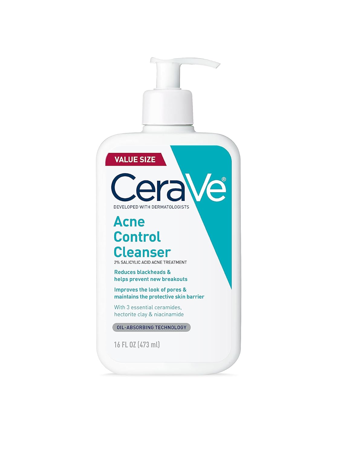 CeraVe Acne Control Cleanser, 2% Salicylic Acid