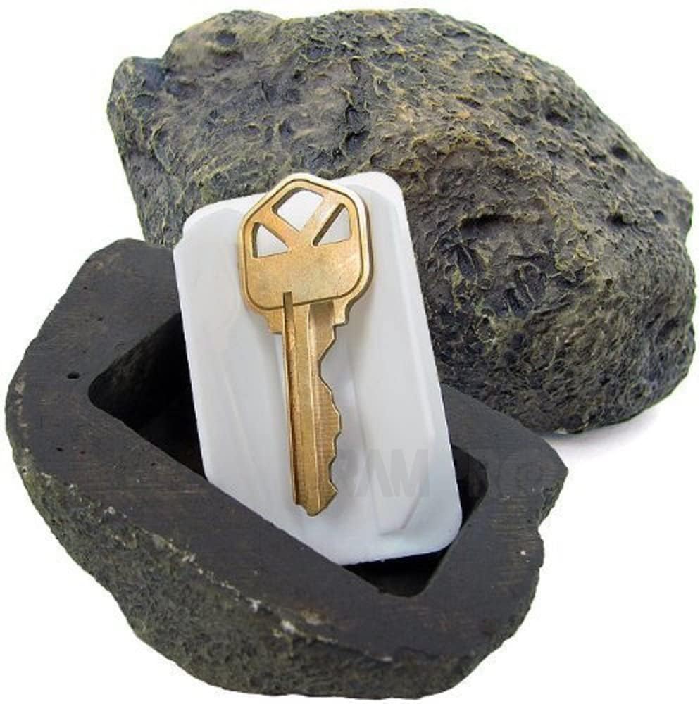 RamPro Hide-a-Spare-Key Fake Rock - Looks & Feels like Real Stone