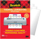 Scotch Thermal Laminating Pouches, 100 Count, Clear