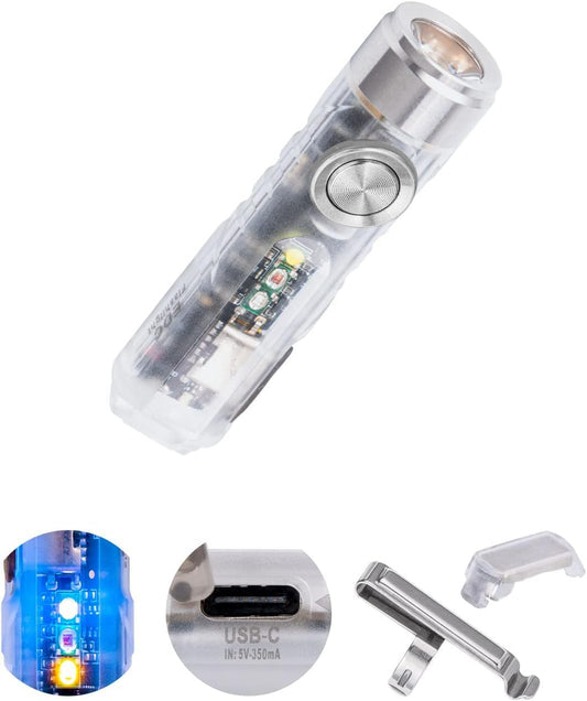 RovyVon Aurora A8 4th Gen USB-C Keychain Flashlight – 650 Lumens,