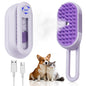 3-in-1 Steam Brush for Cats & Dogs – Spritz Spray & Hair Removal Comb for Grooming & Shedding