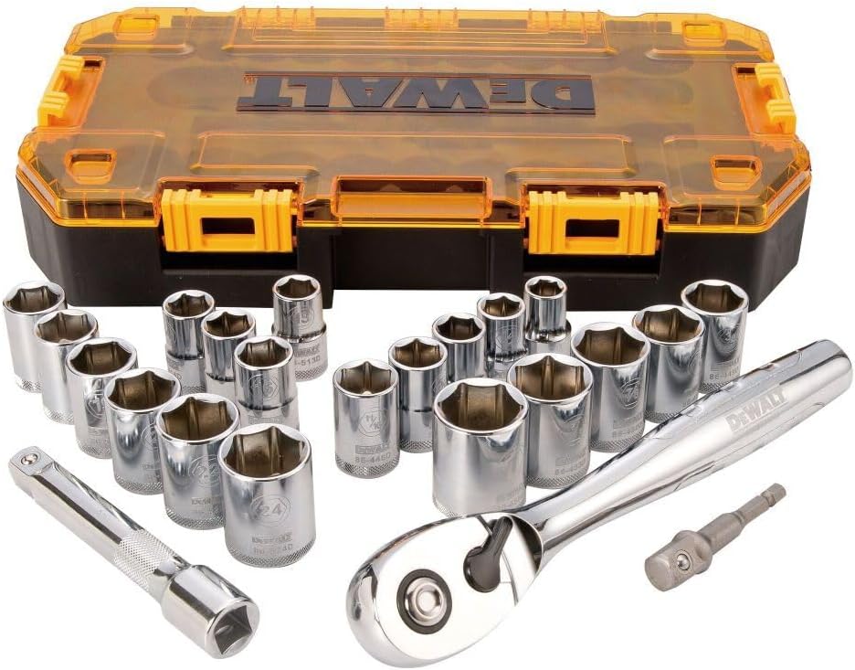 DEWALT DWMT73813 Drive Socket Set (23 Piece), 1/2"