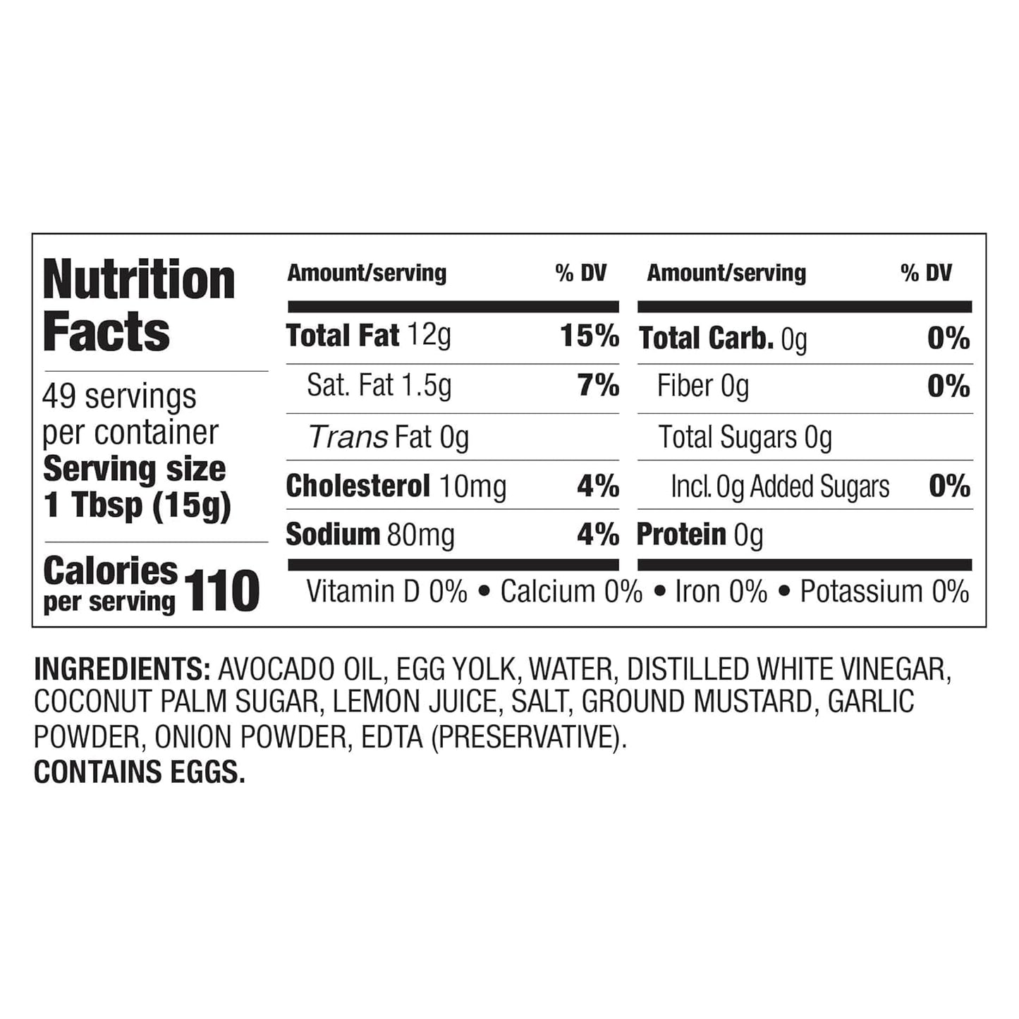 BetterBody Foods Avocado Oil Mayonnaise
