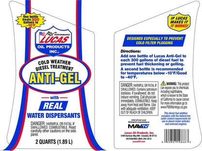 Lucas Oil 10866 Anti-Gel Cold Weather Diesel Additive - 64 fl. oz.
