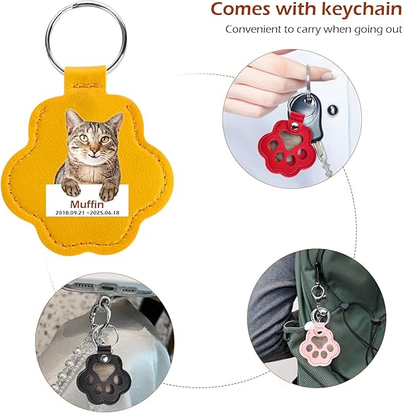 Cat & Dog Hair Keychain Set – 6pcs Cute Pet Hair Collector