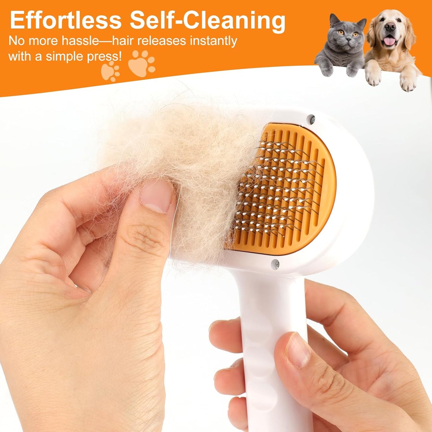 3-in-1 Pet Steam Brush Set – Grooming Comb with Spray, Defur Tool