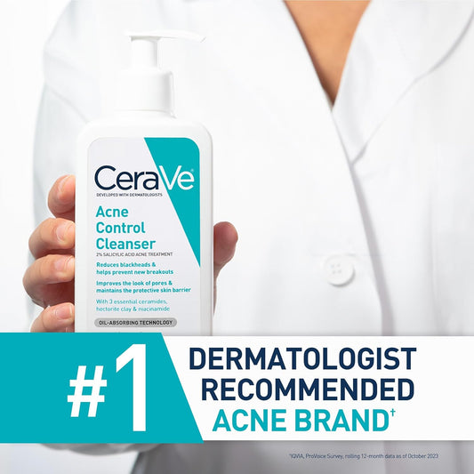 CeraVe Acne Control Cleanser, 2% Salicylic Acid
