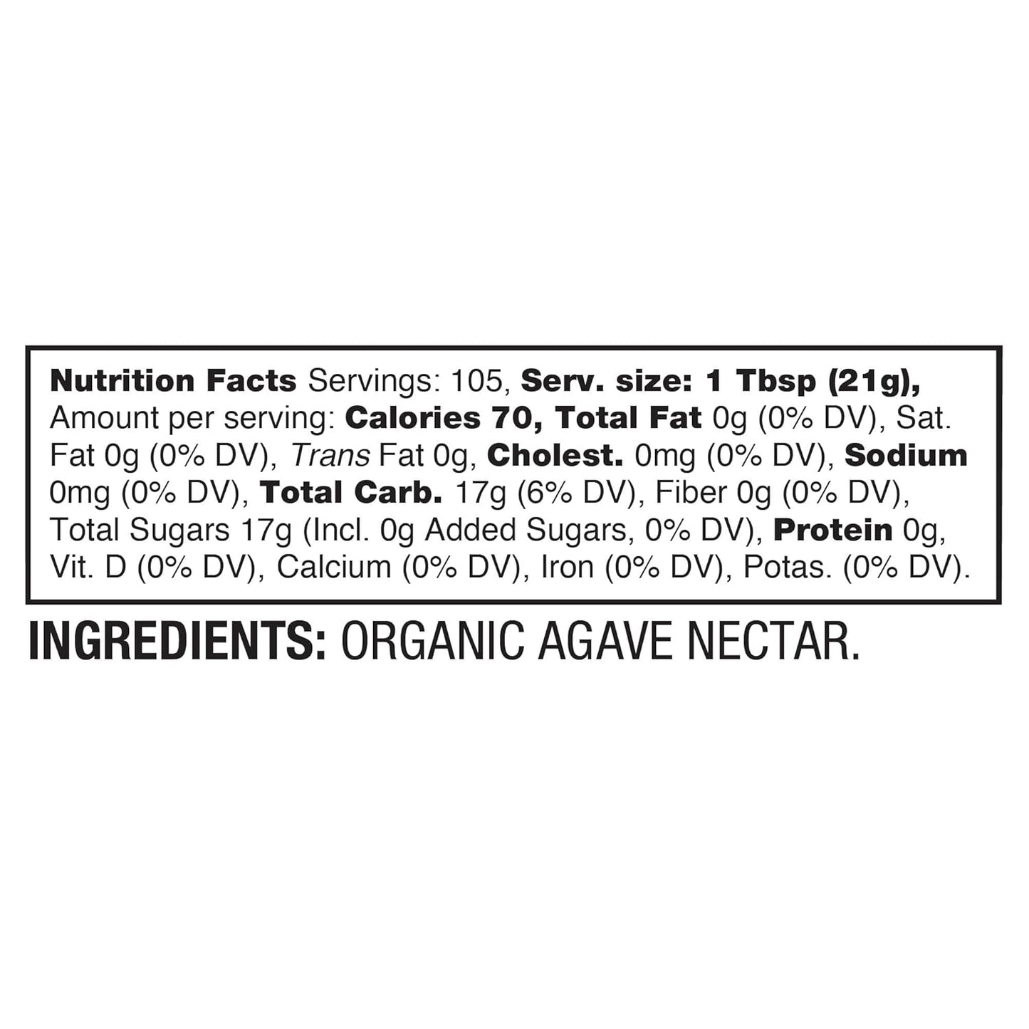 BetterBody Foods Organic Blue Agave, Low Glycemic Sweetener, 78 oz