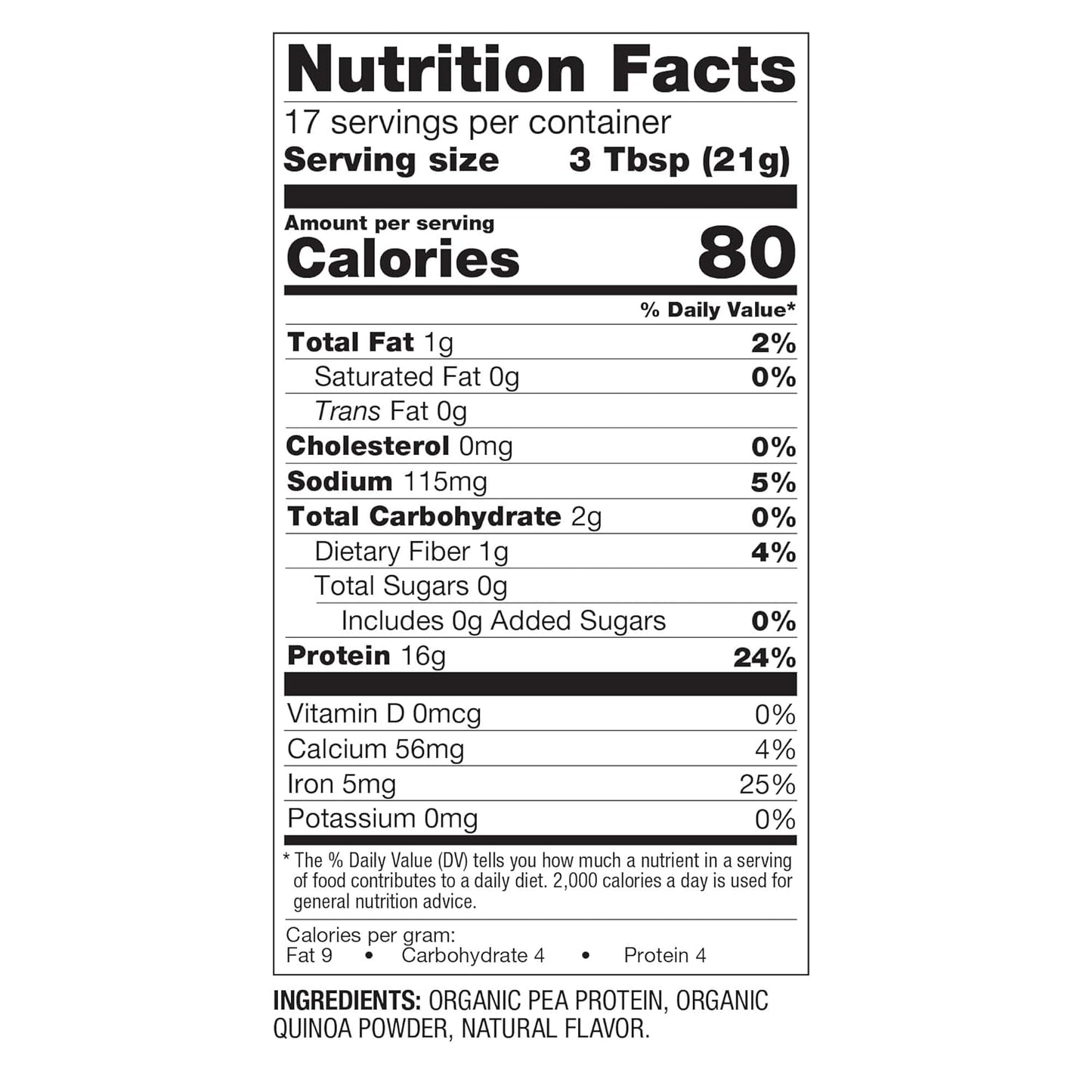 BetterBody Foods Organic Plant Based Protein Powder,