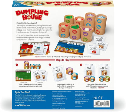 ThinkFun Dumpling House: The Stacking Game of Clearing Orders for Children Ages 8+