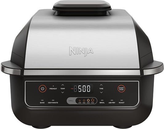 Ninja EG201 Foodi 6-in-1 Indoor Grill with Air Fry, Roast, Bake, Broil