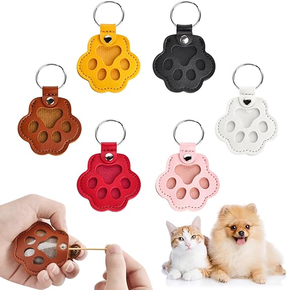 Cat & Dog Hair Keychain Set – 6pcs Cute Pet Hair Collector