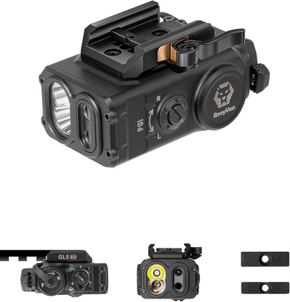 RovyVon GL5 Pro 4-in-1 Rail-Mounted Flashlight – 400 Lumens,