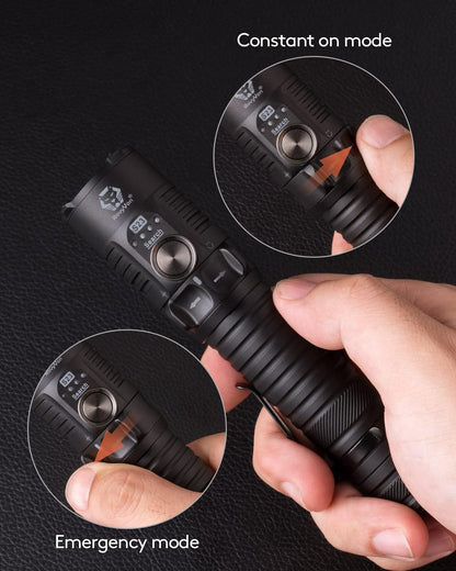 RovyVon S23 USB-C Rechargeable EDC Flashlight – 4000 Lumens,