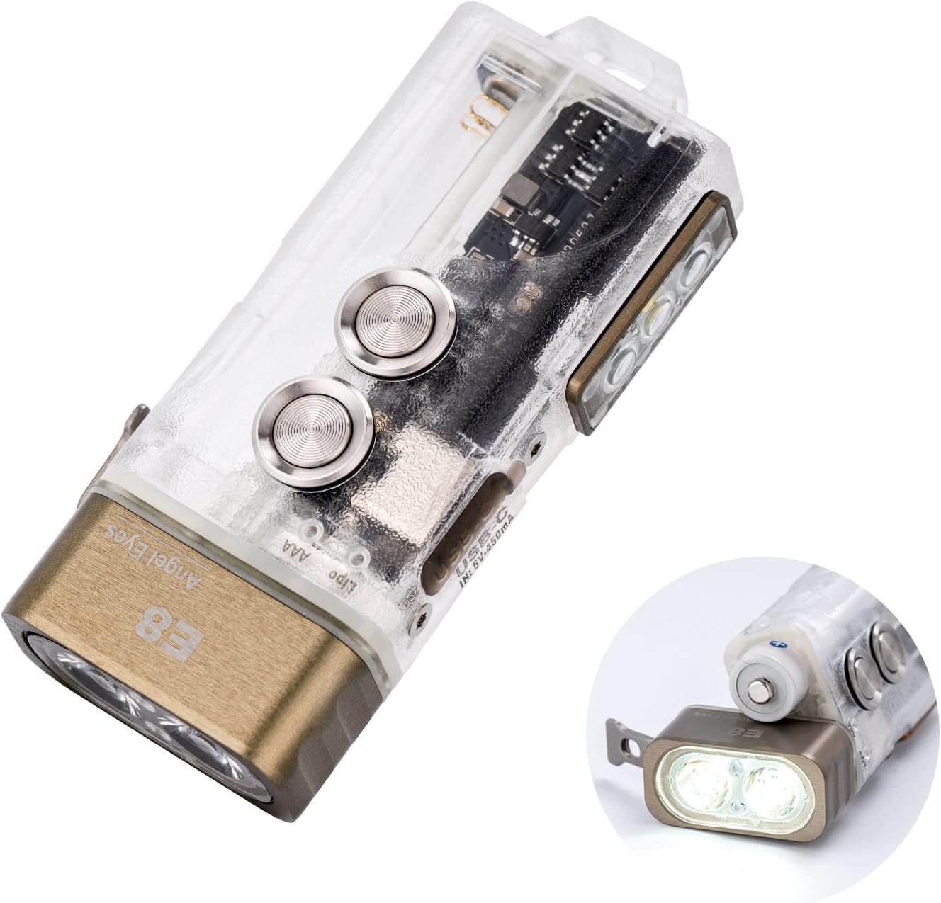 RovyVon Angel Eyes E8 Keychain Flashlight – 700 Lumens,