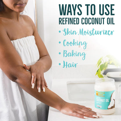 BetterBody Foods Organic Refined Coconut Oil,