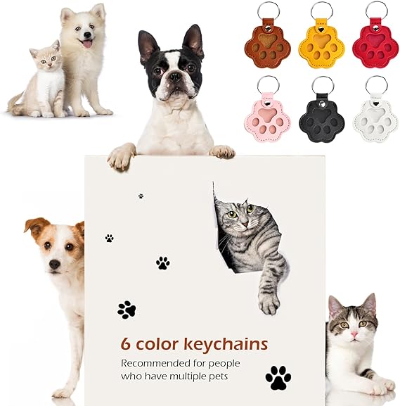 Cat & Dog Hair Keychain Set – 6pcs Cute Pet Hair Collector