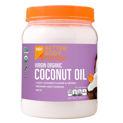 BetterBody Foods Organic Unrefined Coconut Oil - Hair & Skin Moisturizer,