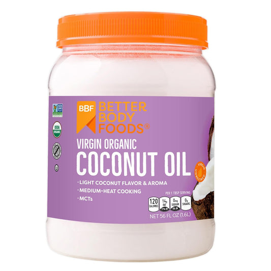 BetterBody Foods Organic Unrefined Coconut Oil - Hair & Skin Moisturizer,