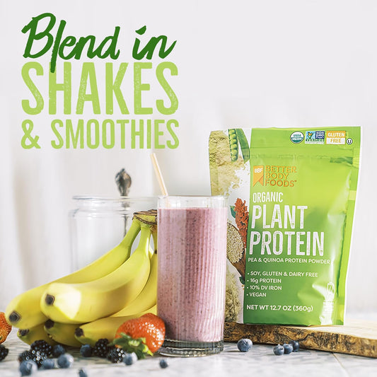 BetterBody Foods Organic Plant Based Protein Powder,