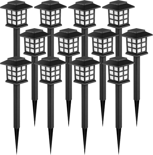 GIGALUMI Solar Outdoor Lights,12 Pack LED Solar Lights