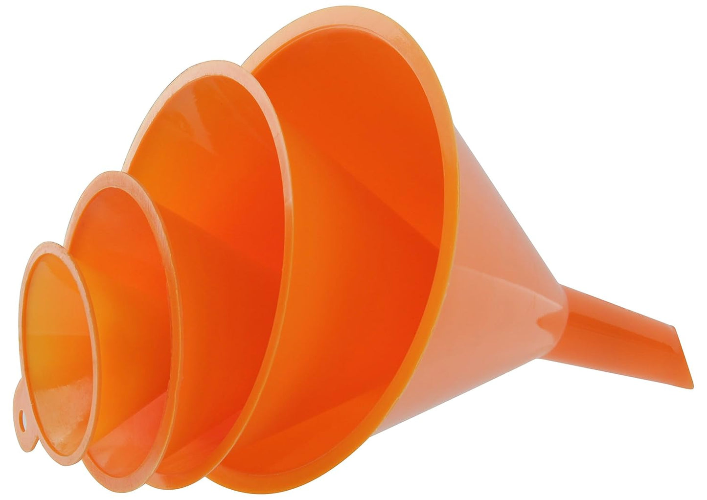 RAM-PRO 4-Piece All Purpose Wide-Mouth Bright Orange Plastic Funnel