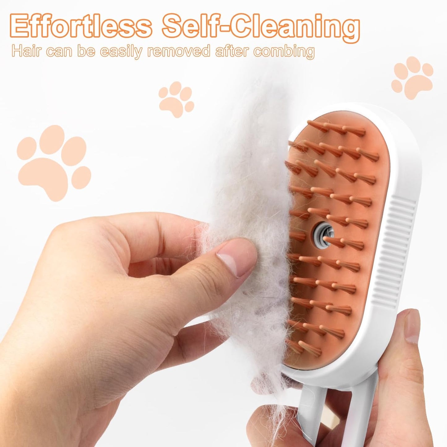 3-in-1 Steam Brush for Cats & Dogs – Spritz Spray Hair Removal Comb