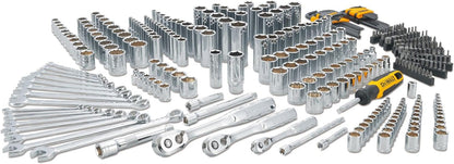 DEWALT Mechanics Tool Set, 1/4", 3/8", 1/2" Drive Tools and Combo Wrenches