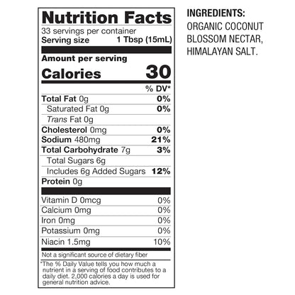 BetterBody Foods Organic Coconut Aminos, Soy Sauce Alternative,
