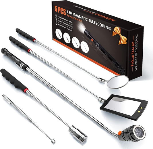 Telescoping Magnetic Pickup Tool Set – 1 lb & 15 lb Sticks for Easy Retrieval