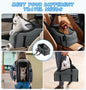 Center Console Dog Car Seat – Portable Booster for Small Dogs up to 12 lbs with Safety Belt