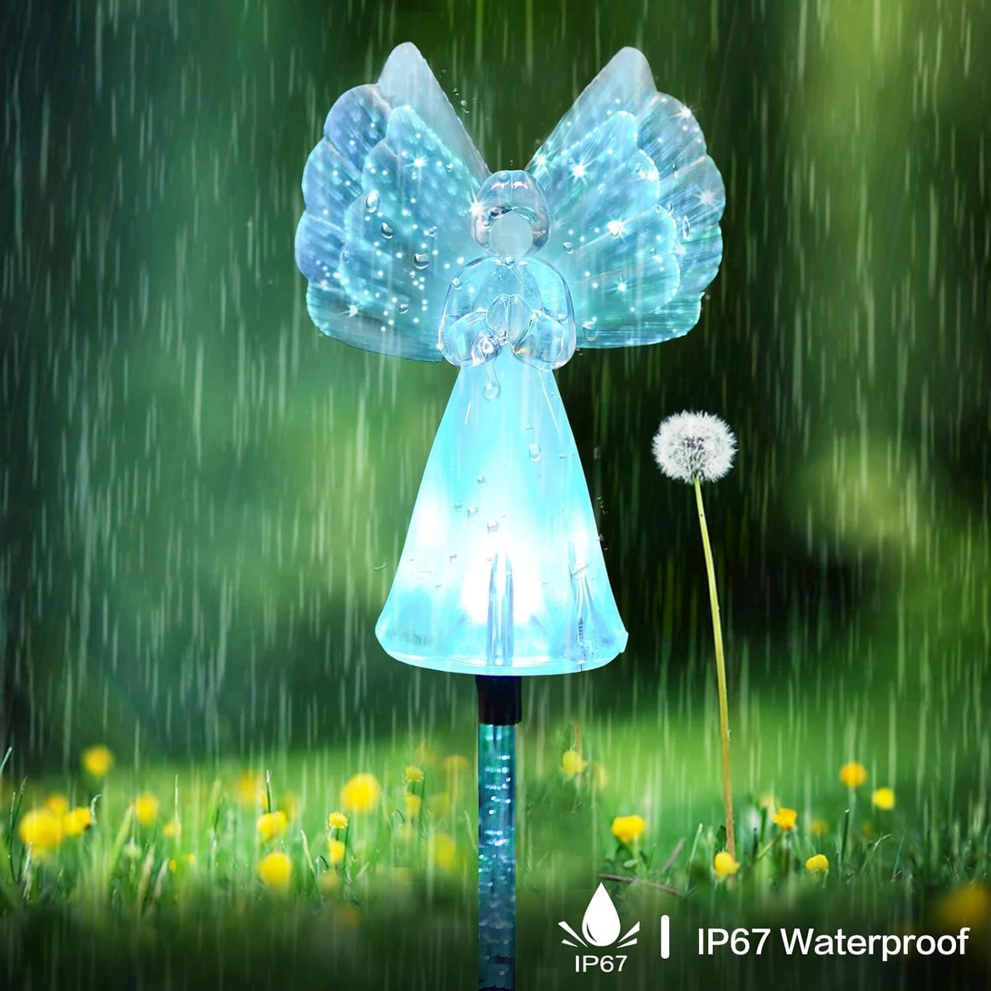 Outdoor Solar Garden Lights,2 Pack Solar Angel Decorative Lights