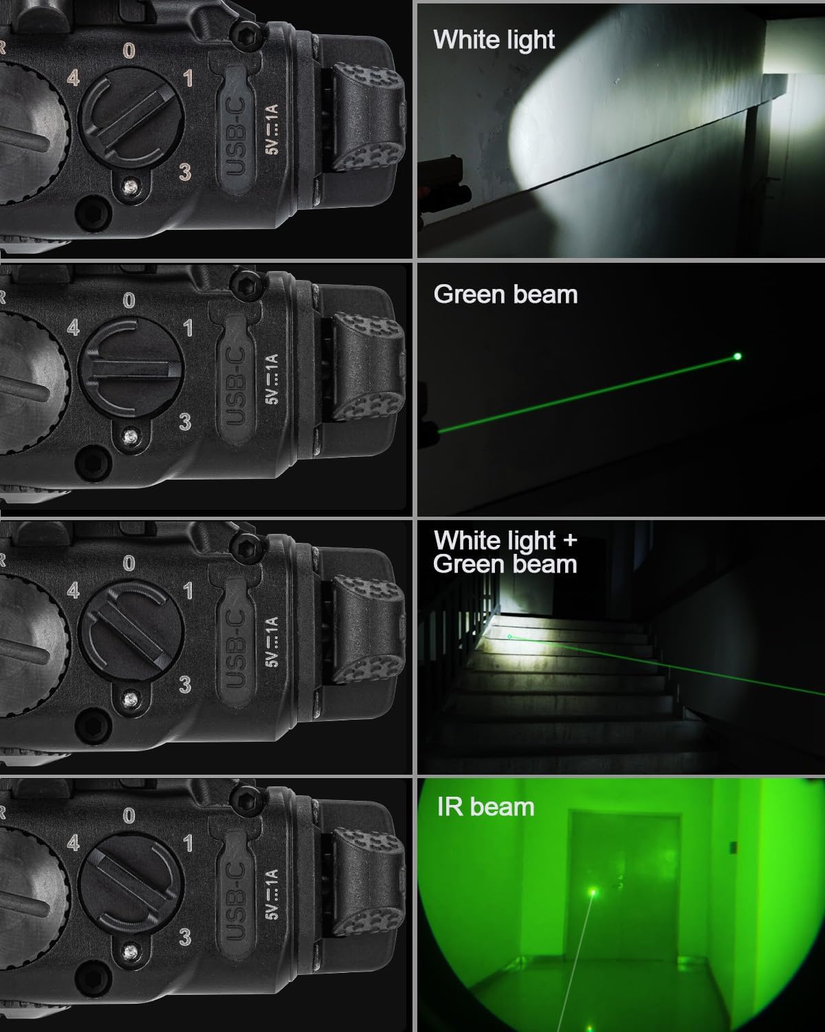 RovyVon GL5 1000 Lumens USB-C Rechargeable Tactical Weaponlight –