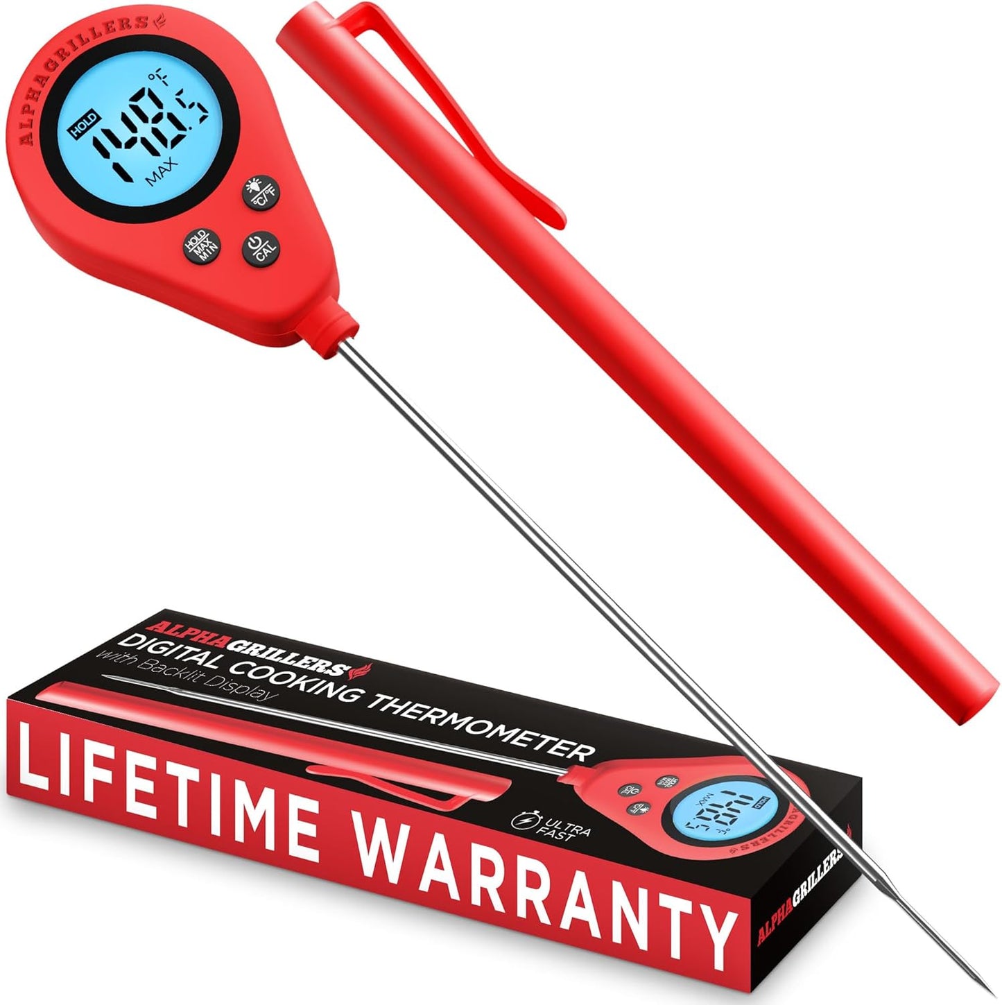 Alpha Grillers Instant Read Meat Thermometer Digital Food Thermometer