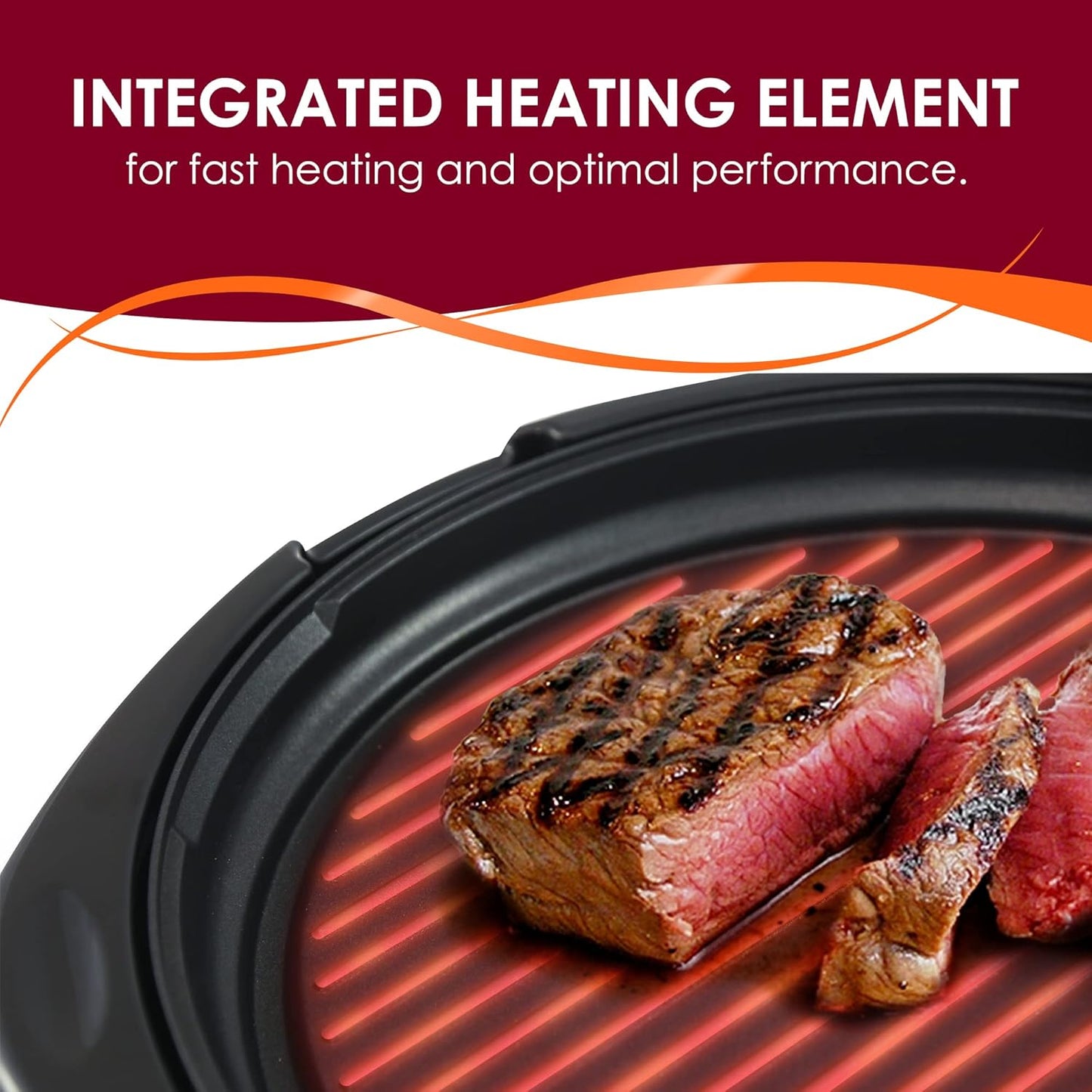 Elite Gourmet EMG-980B Smokeless Electric Tabletop Grill Nonstick