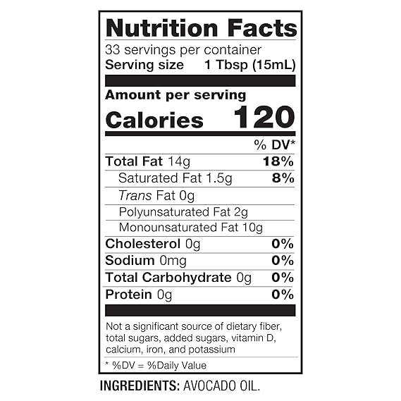 BetterBody Foods Refined Avocado Oil, Non-GMO Cooking Oil