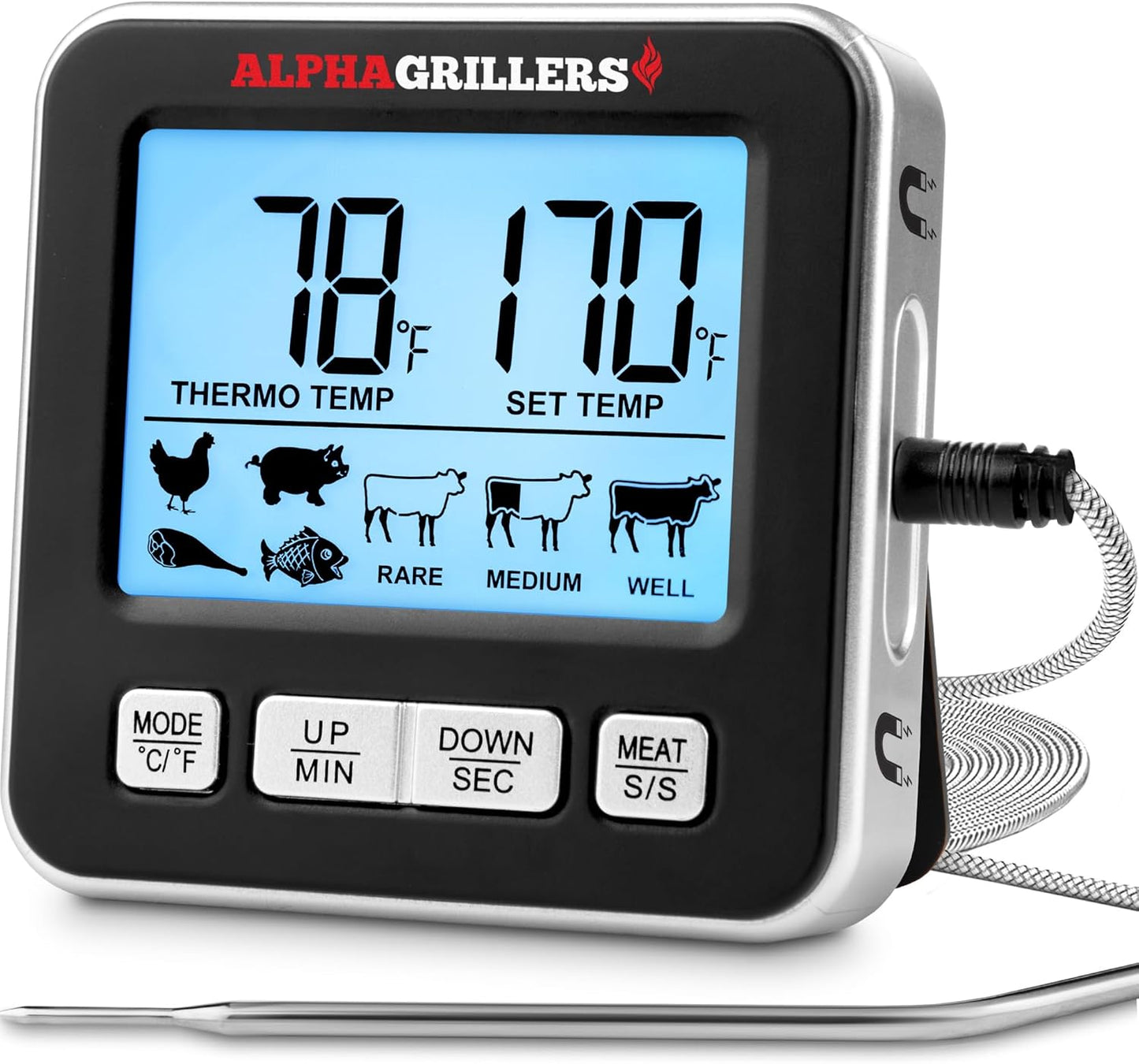 Alpha Grillers Meat Thermometer Digital for Oven